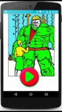 coloring incredible superhero coloring pages游戏截图1