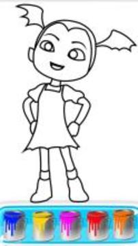 Vampirina Coloring Book Pages: Vee Coloring Game游戏截图2