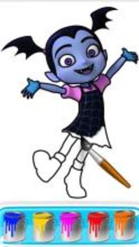 Vampirina Coloring Book Pages: Vee Coloring Game游戏截图1