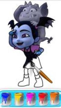 Vampirina Coloring Book Pages: Vee Coloring Game游戏截图5