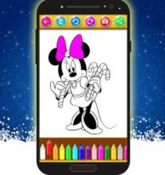 How To Color Minnie Mouse -Christmas With Mickey游戏截图5