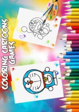 * Superhero Nobita Coloring Doraemon Pages游戏截图1