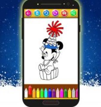 How To Color Minnie Mouse -Christmas With Mickey游戏截图3