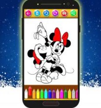 How To Color Minnie Mouse -Christmas With Mickey游戏截图2