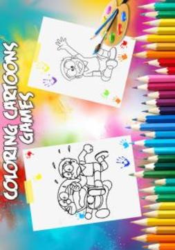 * Superhero Nobita Coloring Doraemon Pages游戏截图2