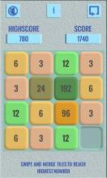 3072 - A Puzzle Game On Numbers游戏截图1