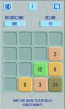 3072 - A Puzzle Game On Numbers游戏截图2