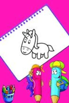 Coloring Unicorn Sandbox Color by Page Book游戏截图3