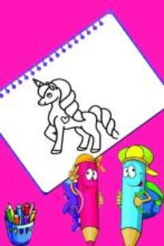 Coloring Unicorn Sandbox Color by Page Book游戏截图4