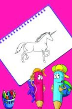 Coloring Unicorn Sandbox Color by Page Book游戏截图5