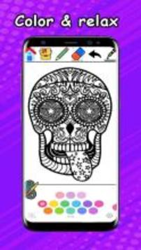 Sugar Skulls Coloring Book - Colorfil Mandala 2018游戏截图5