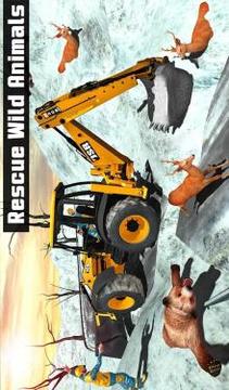 Off road Heavy Excavator Animal Rescue Helicopter游戏截图3