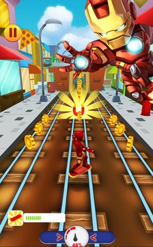 Iron Hero Surfer: Free avengers ironman game游戏截图5