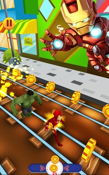 Iron Hero Surfer: Free avengers ironman game游戏截图2