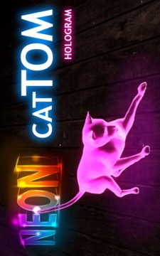 Neon Cat Tom Hologram游戏截图2