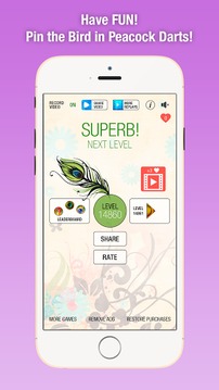 Peacock Darts - Pin the Bird游戏截图3