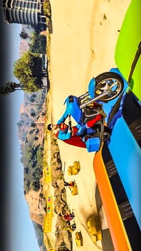 Superheroes Stunt Bike Parking 2018: Stunt Racing游戏截图3