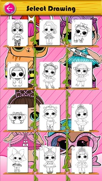 coloring surprise of dolls princesses fans游戏截图4