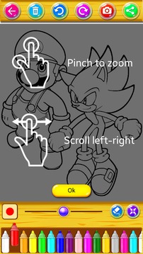 coloring sonic dach game for fans游戏截图5