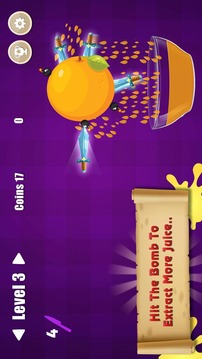 Splashy knife hit: idle knife throw to juicy fruit游戏截图2