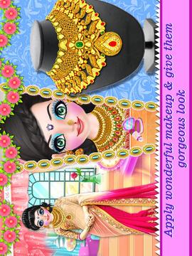 Royal indian wedding girl makeup and mehandi游戏截图2