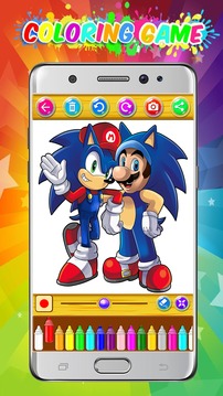 coloring sonic das fans游戏截图5