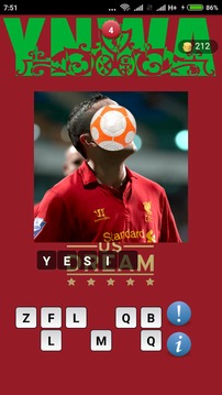 Guess The Football - Liverpool Player游戏截图1