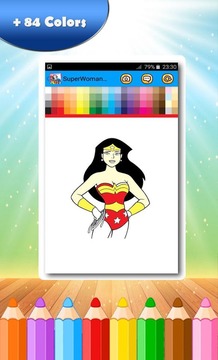 Super Woman Coloring Pages游戏截图5