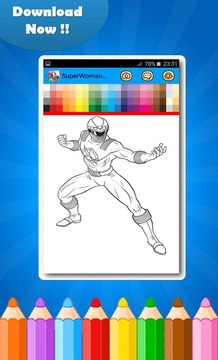 Super Woman Coloring Pages游戏截图1