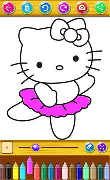 coloring kitty fun游戏截图3