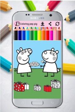 Coloring pappa Pig游戏截图4