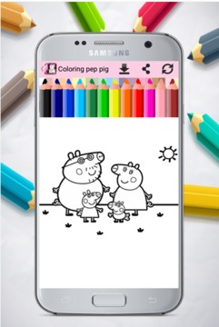 Coloring pappa Pig游戏截图3