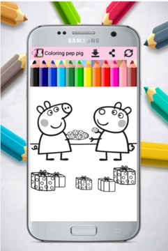 Coloring pappa Pig游戏截图5