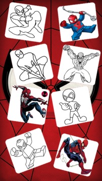 amazing spider hero men coloring book游戏截图5