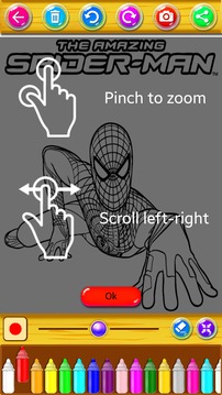 amazing spider hero men coloring book游戏截图4