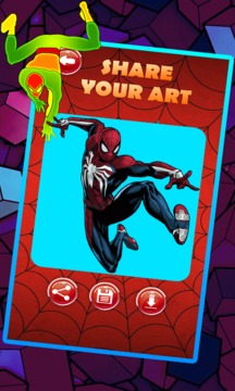 amazing spider hero men coloring book游戏截图1