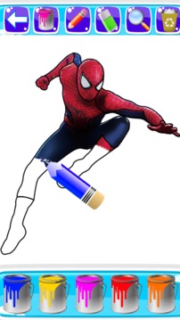 amazing spider hero men coloring book游戏截图2