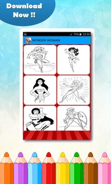 Super Woman Coloring Pages游戏截图4