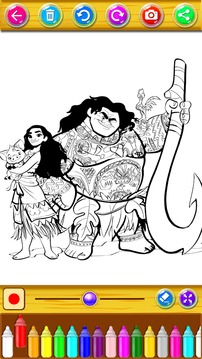 coloring moana of vaiana island游戏截图4