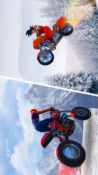 Superheroes Downhill Snow: Superhero Racing Game游戏截图1