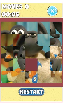 Puzzle for : Shaun The Sheep Sliding Puzzle游戏截图1