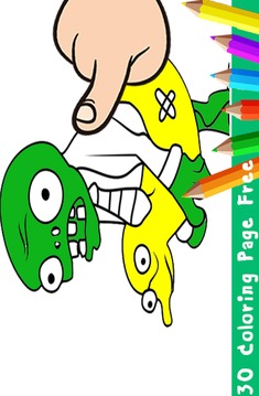 Colors Zombie and Plant Cartoon vs Paint游戏截图3