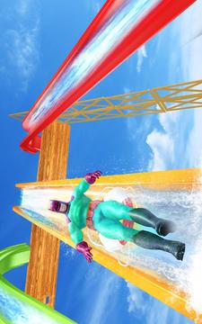 Real Water Slide Superhero Amusement Park Stunts游戏截图1