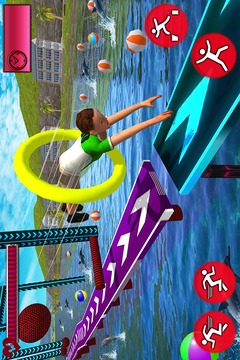 Kids Stunts Water Running Race游戏截图3