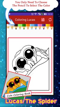 Lucas The Spider Coloring Book游戏截图2