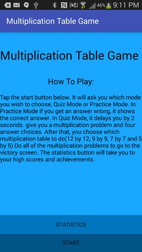 Multiplication Table Game游戏截图4