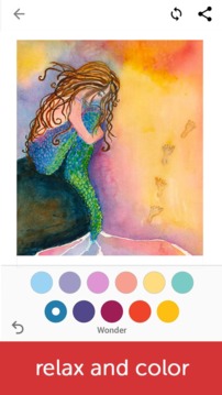 Mermaids: Coloring Book for Adults游戏截图4