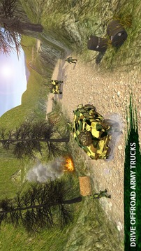 Army Truck Driving Simulator: Army off road Driver游戏截图3