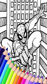 Learn spiderman coloring by fans游戏截图1