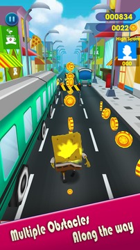 Super SpongeBob surf Rush: Subway Run Temple 2018游戏截图3